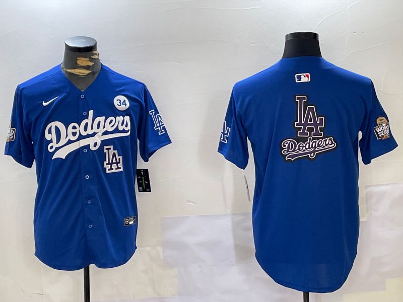 Men Los Angeles Dodgers Blank Blue Game 2024 Nike MLB Jersey style 11207->los angeles dodgers->MLB Jersey